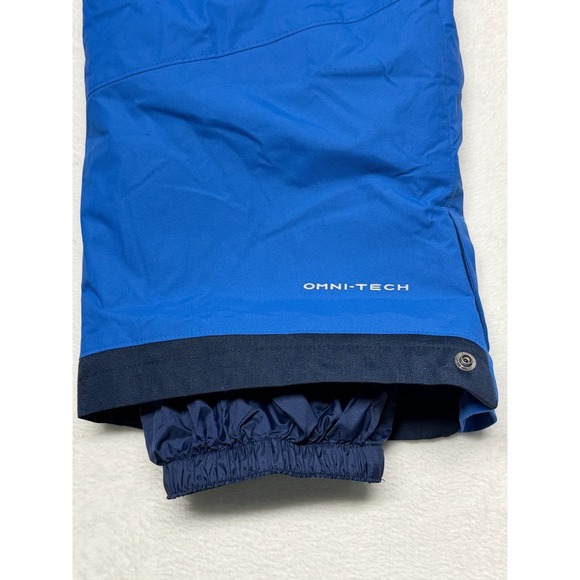 Columbia Snowboard Pants Omni-Tech Men's Small Blue Snap Zip Ski Winter Sports - Picture 3 of 10